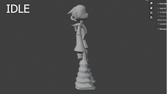 A.N.G.E.L idle animation in Blender